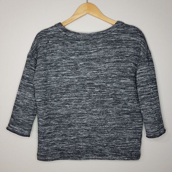 🦋3/$25 J. Crew Small 3/4 Sleeve Grey Wool Cotton Sweater - Picture 4 of 9